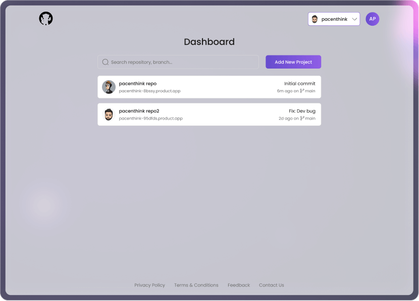 Build and deploy seamless auto deploy backend for frontend applications